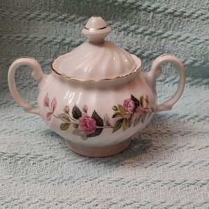 Vintage China Sugar Bowl with Lid "Regency Rose" #2345 Creative Fine China from
